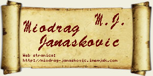 Miodrag Janašković vizit kartica